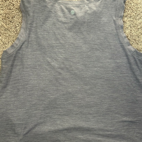 Apana Purple Gray cropped Muscle Tee Sleeveless Top - Picture 4 of 4